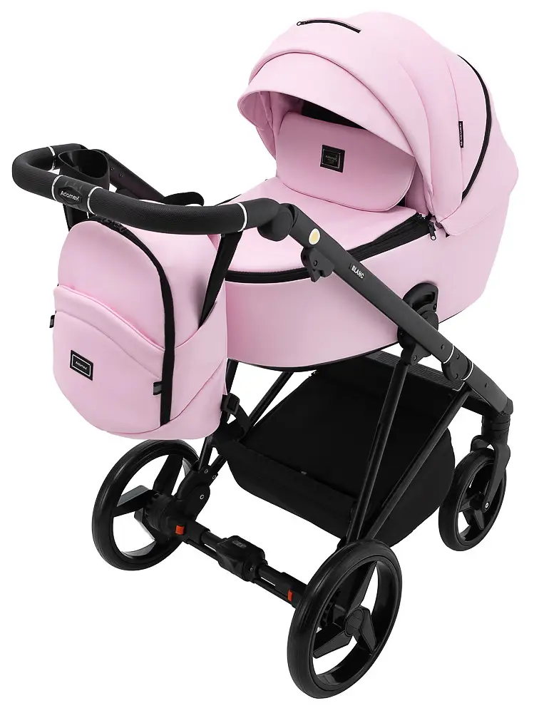 Детская коляска 2 в 1 Adamex Blanc Eco SA-16 розовый